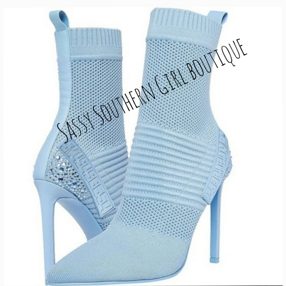 🆕⭐ Steve Madden Maxelle baby blue bootie heel - Picture 9 of 13